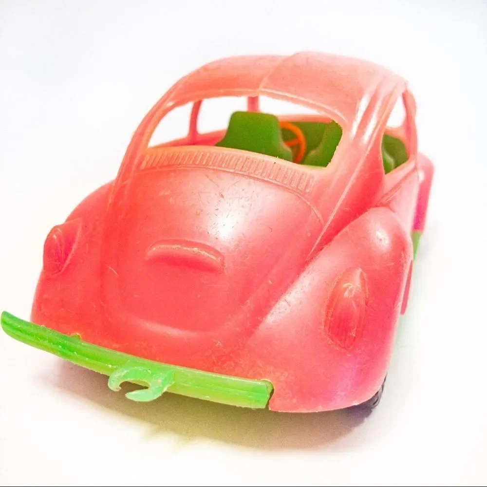 Vintage VW Toy Bundle Plastic Cars & Book
